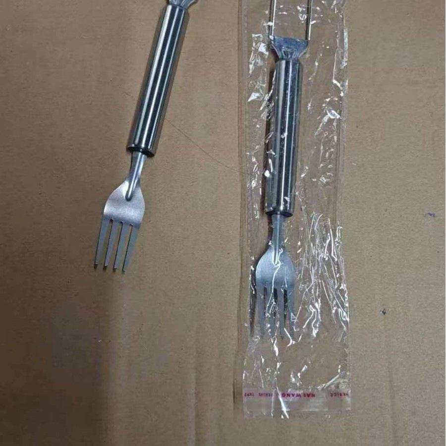 Stainless Steel Double-Ended Watermelon Slicer and Fruit Fork Single Bag Pack
