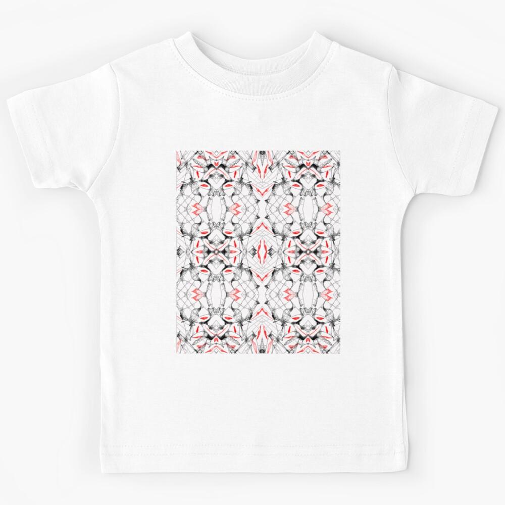 Black red abstract pattern Kids T-Shirt 150