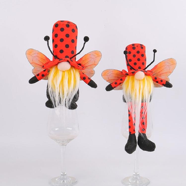 Ladybug Gnome Faceless Doll Decorations Kitchen Tiered Tray Decors for Farmhouses