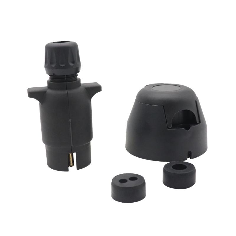 

7-контактная вилка для прицепа, с водонепроницаемым уплотнением, водонепроницаемая вилка для прицепа 12 В, 7-контактная вилка для прицепа для автоприцепов, автомобилей