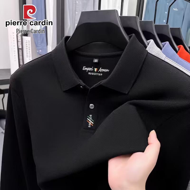 Pierre Cardin Men s 100% Cotton Long Sleeve Embroidered Polo Shirt XL