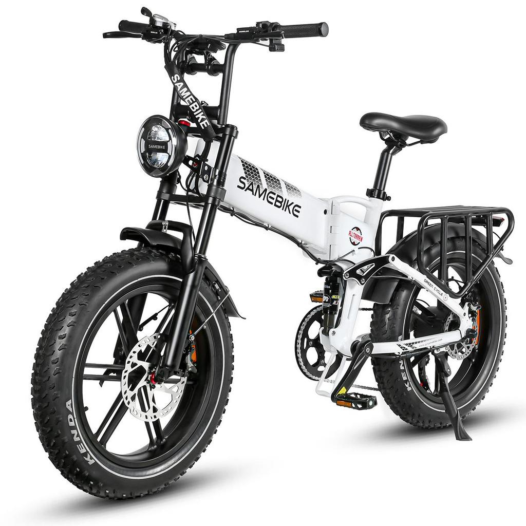 SAMEBIKE RS-A02 Electric Bike, 48V 17Ah Battery 1200W Motor Folding Off Road E-bike, 20*4 "Fat Tire 45km/h Max Speed 55km Range