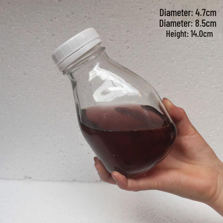 Multi-size Square Glass Bottles for Milk, Yogurt, or Juice - Transparent & Large Capacity