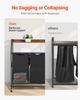 2 Tiers Laundry Sorter Tall Laundry Hamper with Wheels and Hooks 3 Section
