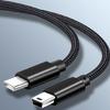 Multiple Length Type-C to Mini USB Charging Cable Cord Support Data Transmission