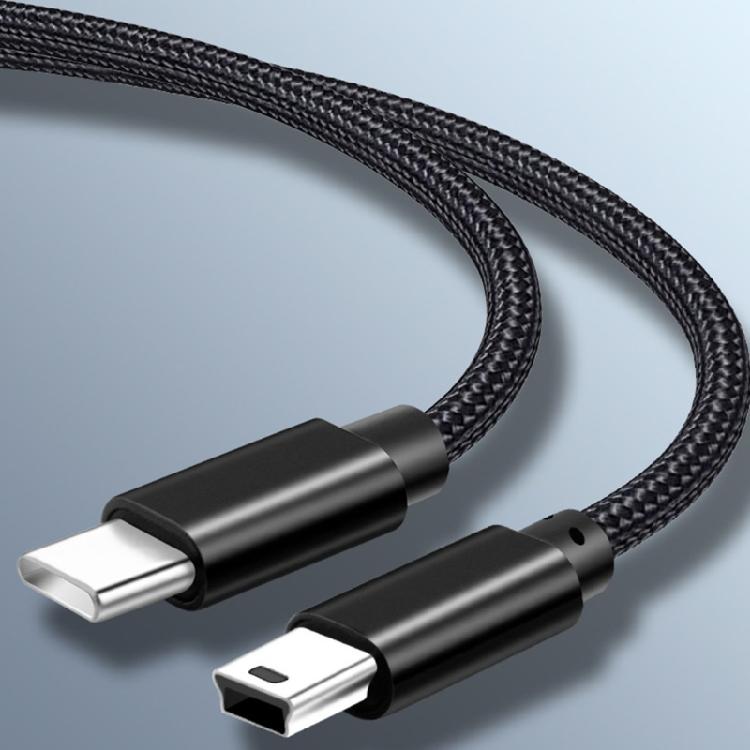 Multiple Length Type-C to Mini USB Charging Cable Cord Support Data Transmission