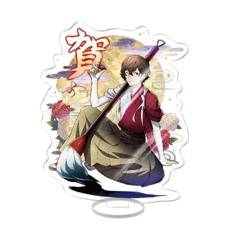 New Bungo Stray Dogs Anime Figure Acrylic Stand Model Toy Dazai Osamu Nakahara Chuuya Ryunosuke New Year Desk Decor Collect Gift