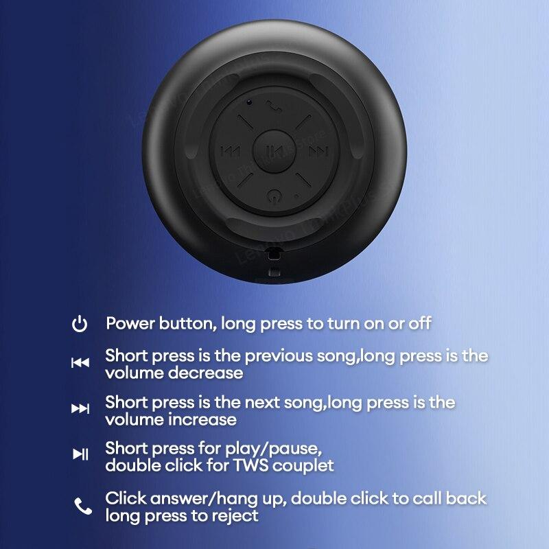 Lenovo K3 Pro Wireless Speaker Bluetooth5.0 Microphone HD Call Stereo Sound Deep Bus with 1200mah Long Tolerance Speaker
