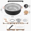 ZISIZ Portable Charcoal BBQ Grill Set