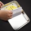 304 Stainless Steel Cake Baking BBQ Pan Tray Plate Oven Brownie  Tray with Wire Rack  Cooking Roasting Grilling Tool