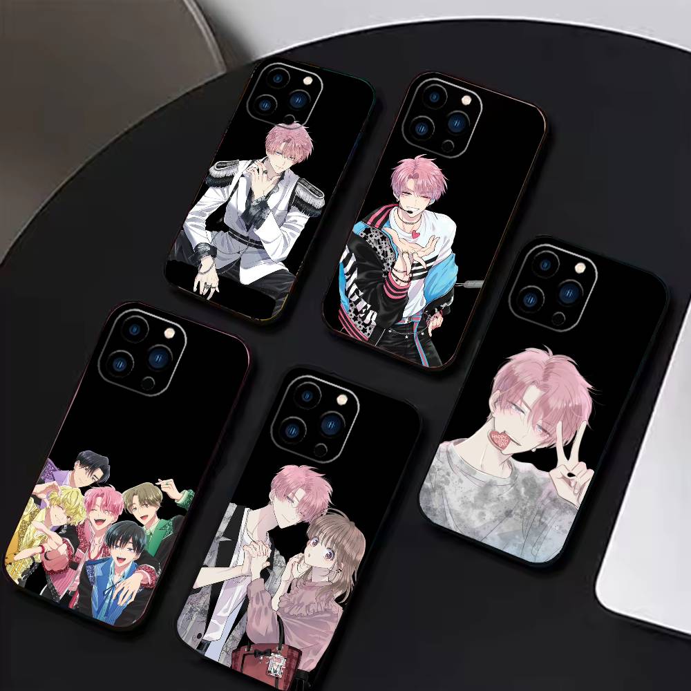 N-Tamon's B-Side Phone Case For iPhone 17 16 15 14 13 12 Max Plus Silicone Black Cover