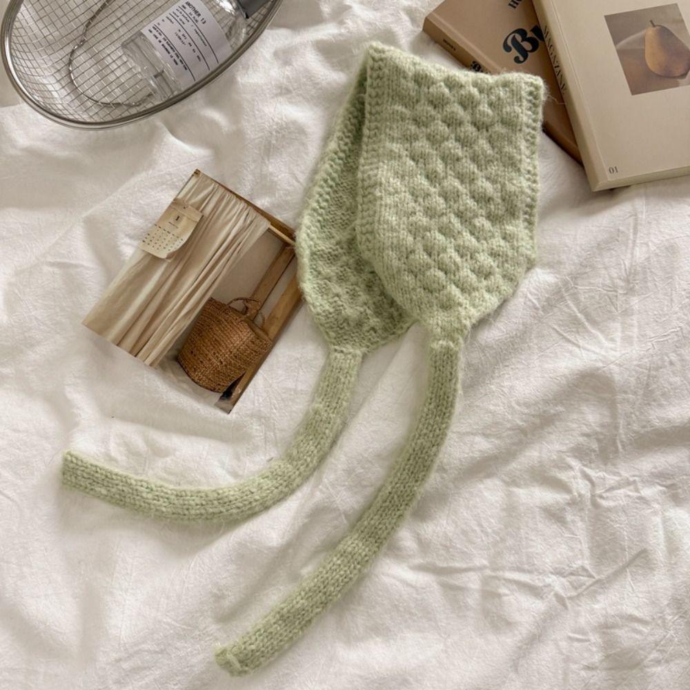 Windproof Knitted Earmuffs Solid Color Earlap Warmer Personality Ear Protection Strap Daily