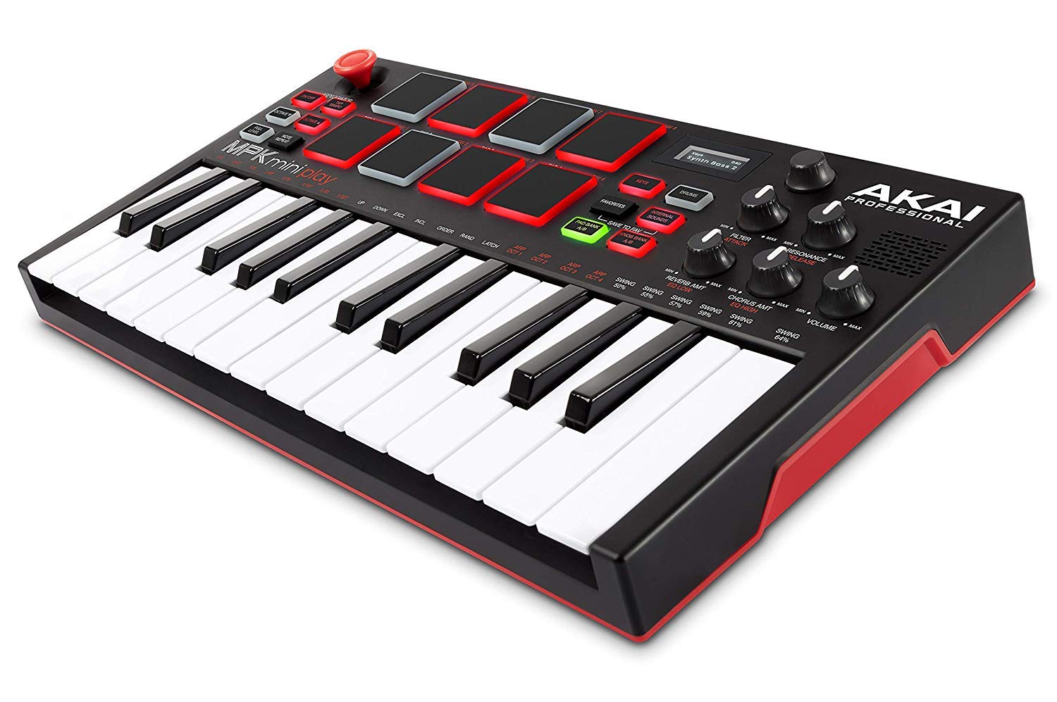 

Akai Professional Автономный MIDI-контроллер клавиатуры [Встроенный источник звука, питание от батареек, динамик в комплекте] MPK Mini Play