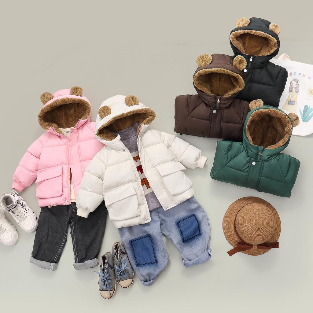Children's Down Cotton-padded Clothes: Thick Cotton-padded Jackets for Boys In Winter and Down Jackets for Girls