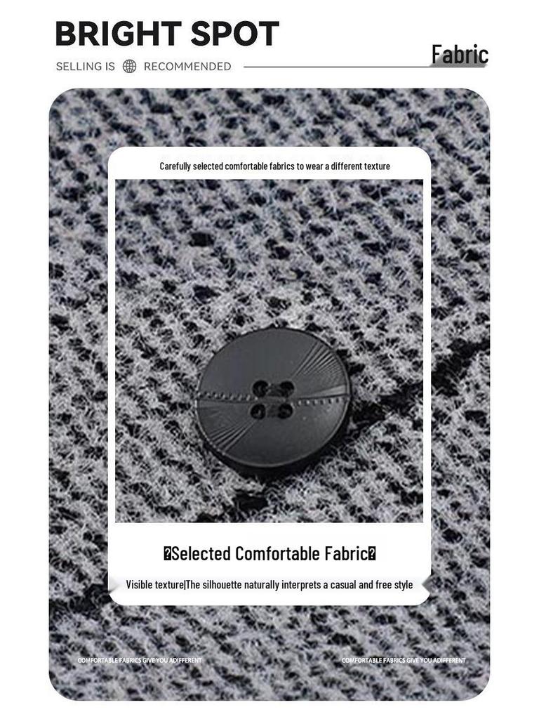 2024 Autumn/Winter Men's Wool Coat: Business Casual Stand Collar for Middle-Aged Dads