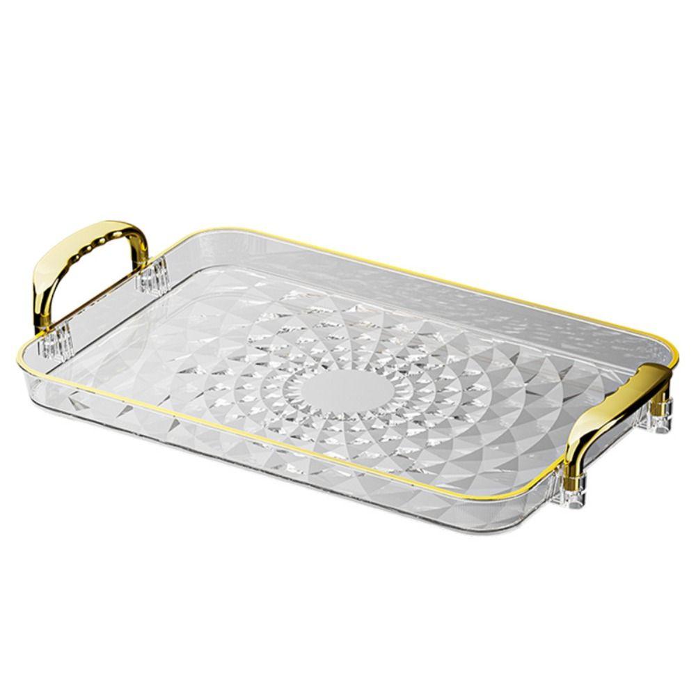 Clear Dessert Fruit Tray Large Capacity Jewelry Tray New Snack Plate  Home Kitchen Organizer