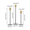 Dining Table Living Room Wedding Metal Decoration High Golden Candlesticks Black Candle Holder 2 Piece Set