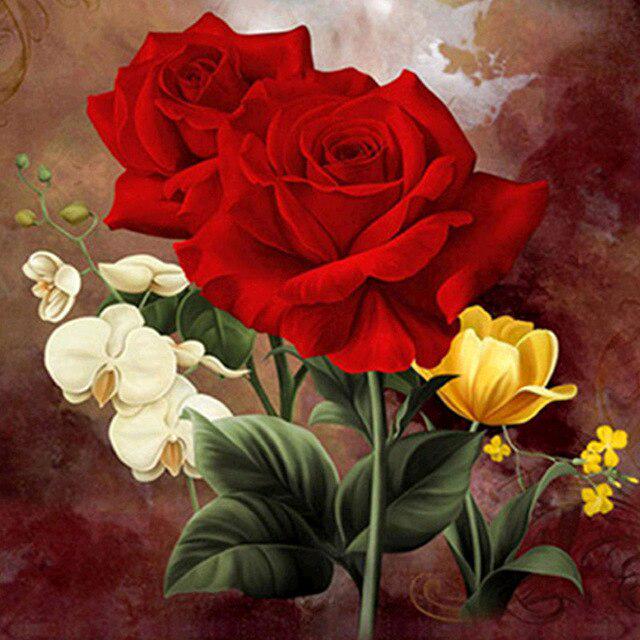 DIY 5D Diamond Painting Flower Sunflower Diamonds Embroidery Full Round Drill Mosaic Flowers