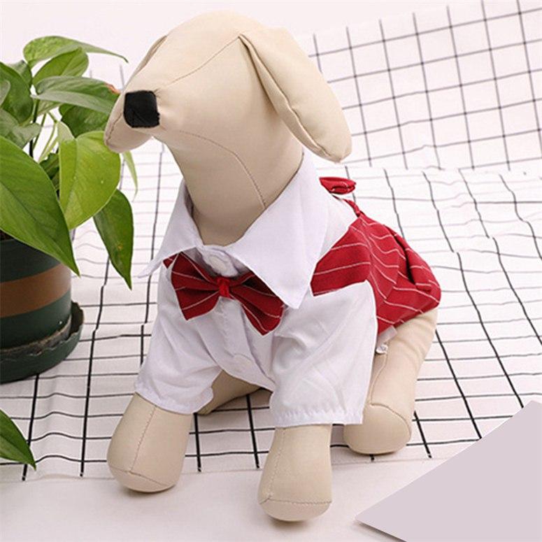 Hund Smoking Anzug Kostüm Haustier Katze Hund Hochzeit Geburtstagsparty Formelles Hemd Mit Fliege Für Welpen Kleine Mittlere Hunde Kostüm Kleidung