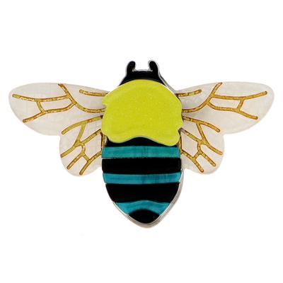 New Acrylic Cute Bee Brooches For Women Small Fashion Insect Pin Cartoon Design Suit Shirt Accessories High Quality