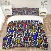 3Pcs Colorful Characters Printed Bedding Set, Breathable And Soft,(Includes 1 Duvet Cover And 2 Pillowcases, Quilt Not Included) yy250815157