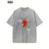 Washed, Emotion Release Printed T-shirt, High Quality Cotton Vintage Fashion T-shirt, a Certain Thickness Suitable for Summer T-shirt, Holiday Gift