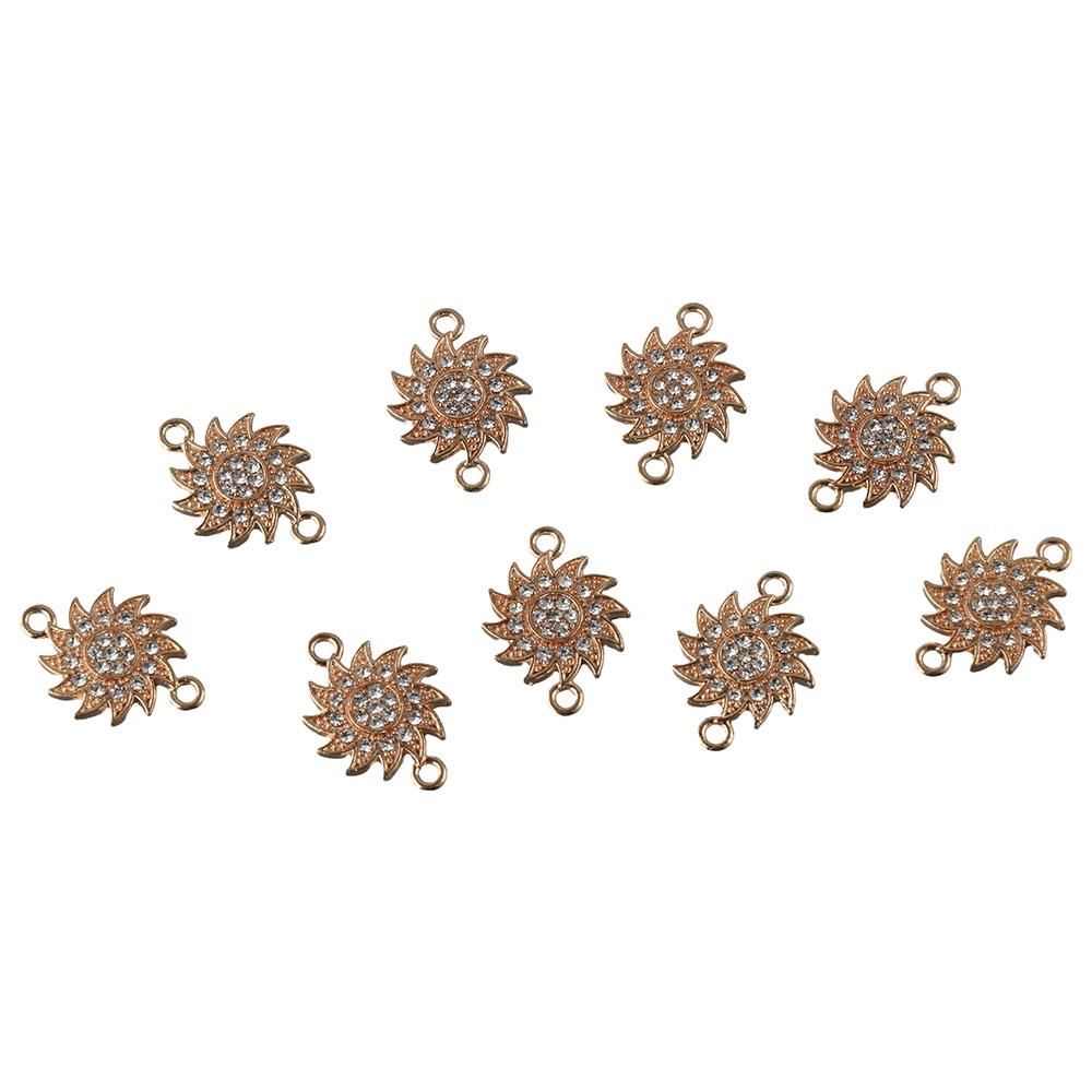 

30 шт. 21*15 мм подвески в виде подсолнуха из сплава, серьги, ожерелья с подвесками