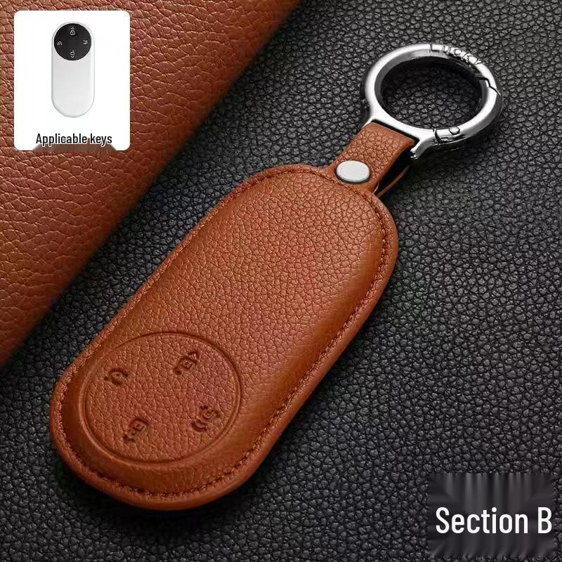 

Genuine Leather Key Case for AITO Huawei Wenjie M9/M8, M5/M7 Refresh Key Shell Buckle