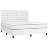 3142852 vidaXL Divan Bed with Mattress White 160x200cm Faux Leather