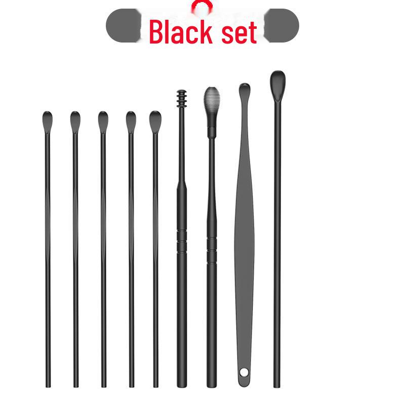 6-piece set of portable ear picks with keychain for adults, household use