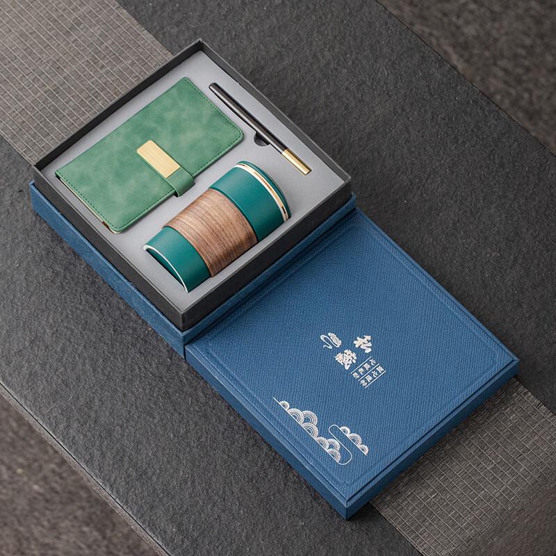 Chaxun Business Ceramic Tea Set with Notebook Gift Box