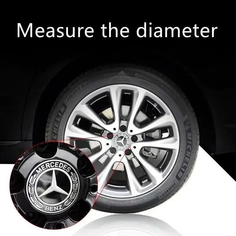 4pcs 75mm Wheel Center Hub Caps Rim Covers Emblem for Mercedes Benz AMG W203 W205 W206 W211 W212 W220