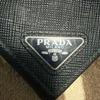 Used PRADA Saffiano Leather Trifold Wallet Black