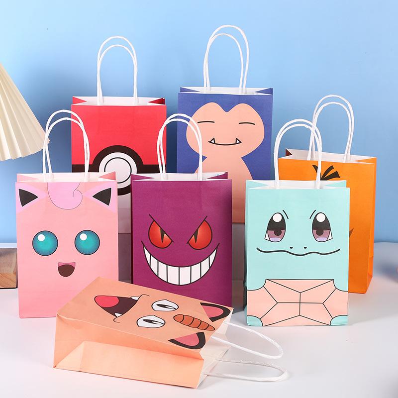 12Pcs Cartoon Gift Handles Bags Shopping Birthday Party Favor Bags