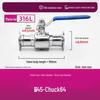 304/316 Stainless Steel Sanitary Quick Connect Ball Valve with Clamp