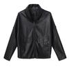 Women's  Autumn New Leather Leather Short Fashion Sheepskin Lapel Zipper Fashion Versatile Solid Color Leather Jackets