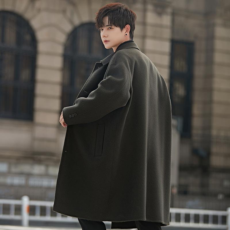 Осенне-зимнее шерстяное пальто мужское — фото 4