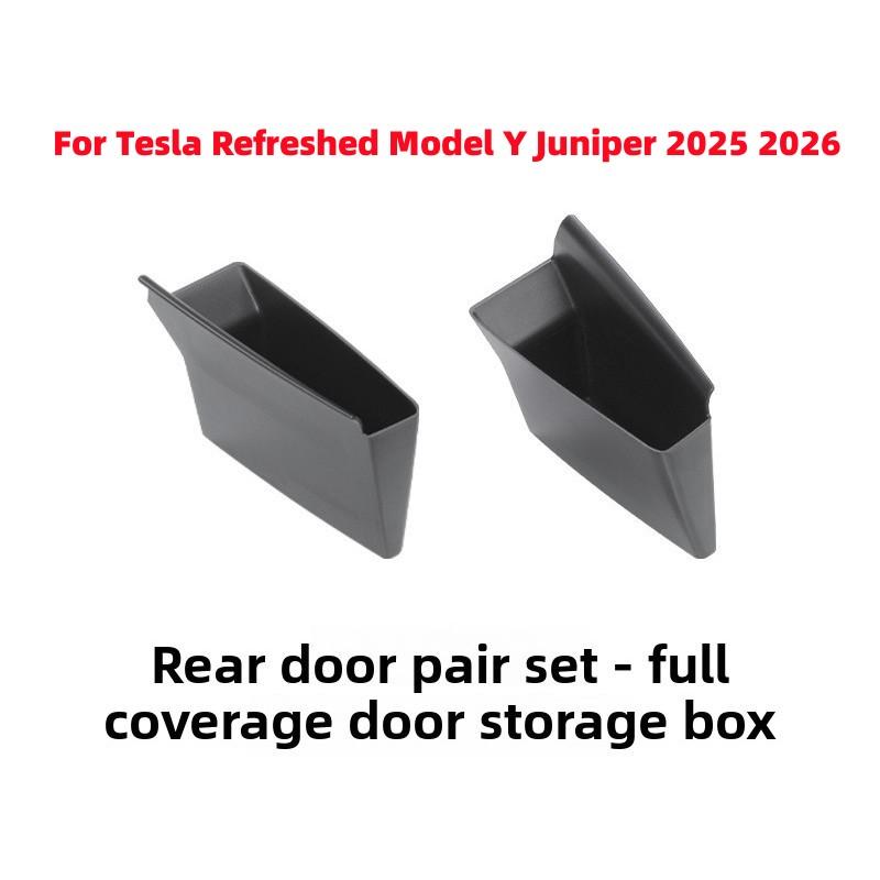 Car Door Handle Filler Storage Box Inner Handle Organizer Tidying Tray For Tesla Refreshed Model Y Juniper 2025 2026 Accessories