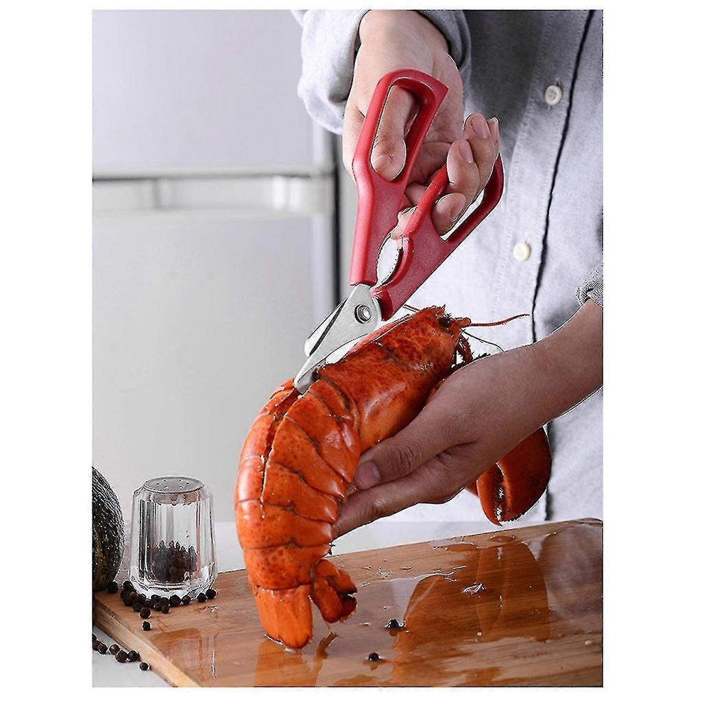 1pc Multifunction Seafood Scissors,shrimp Cracker,shrimp Deveiner,lobster Scissors Tool