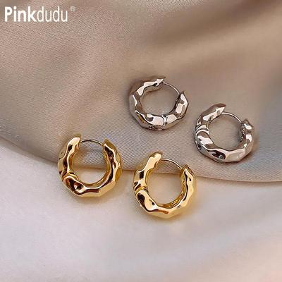 Pinkdudu Neue Mode Minimalistischen Unregelmäßige Geometrische Hoop Ohrringe Koreanischen Stil Runde Schmuck Geschenk Ohrringe PD1897