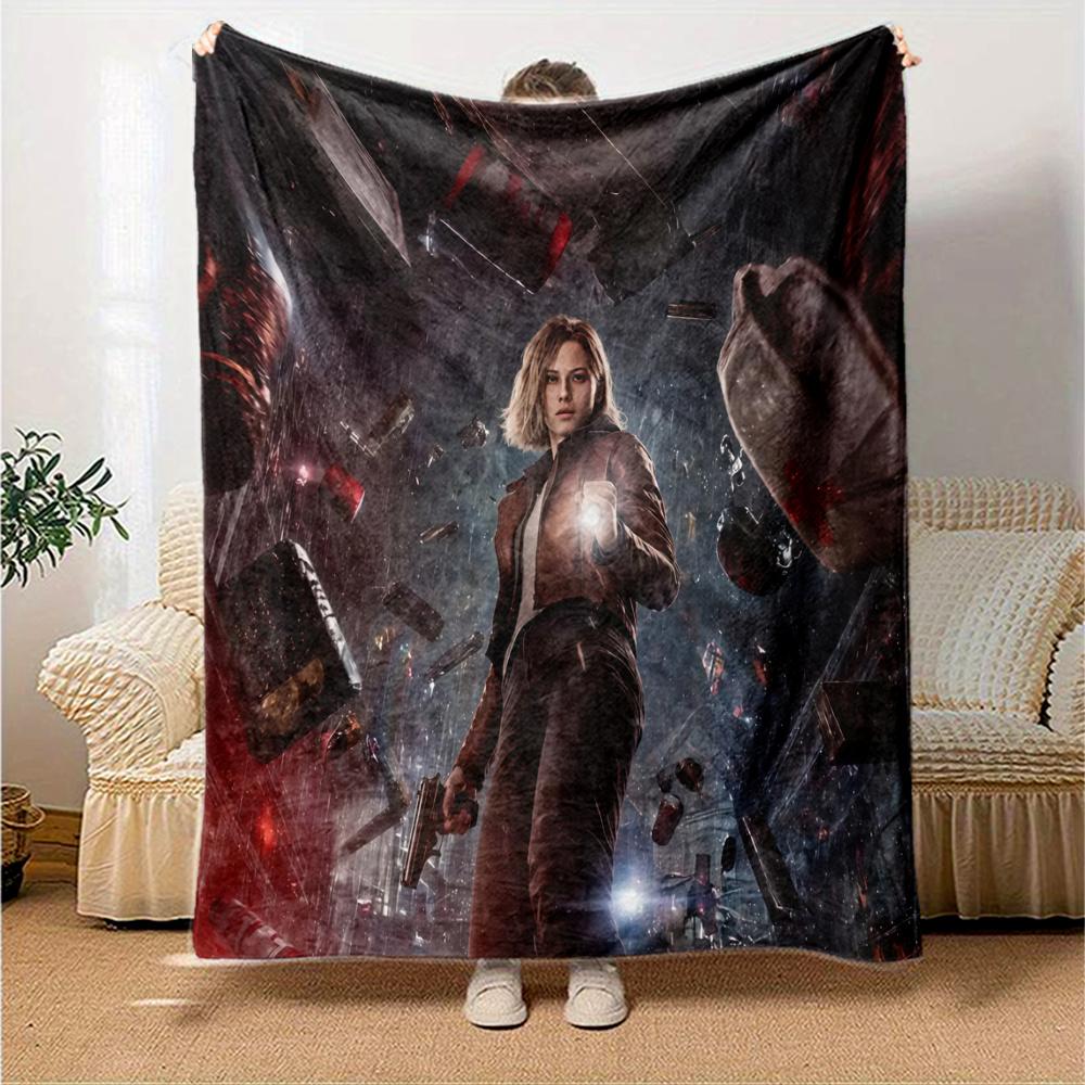 Resident Evil Flannel Blanket, High quality Comfortable for All Seasons, Home Decor, Warmth and Comfort