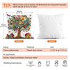 Colorful Trees Houses Pillowcase Printed 100% Polyester 45X45Cm Throw Pillowcover Decorative Sofa Cushion Pillowslip Home Decor