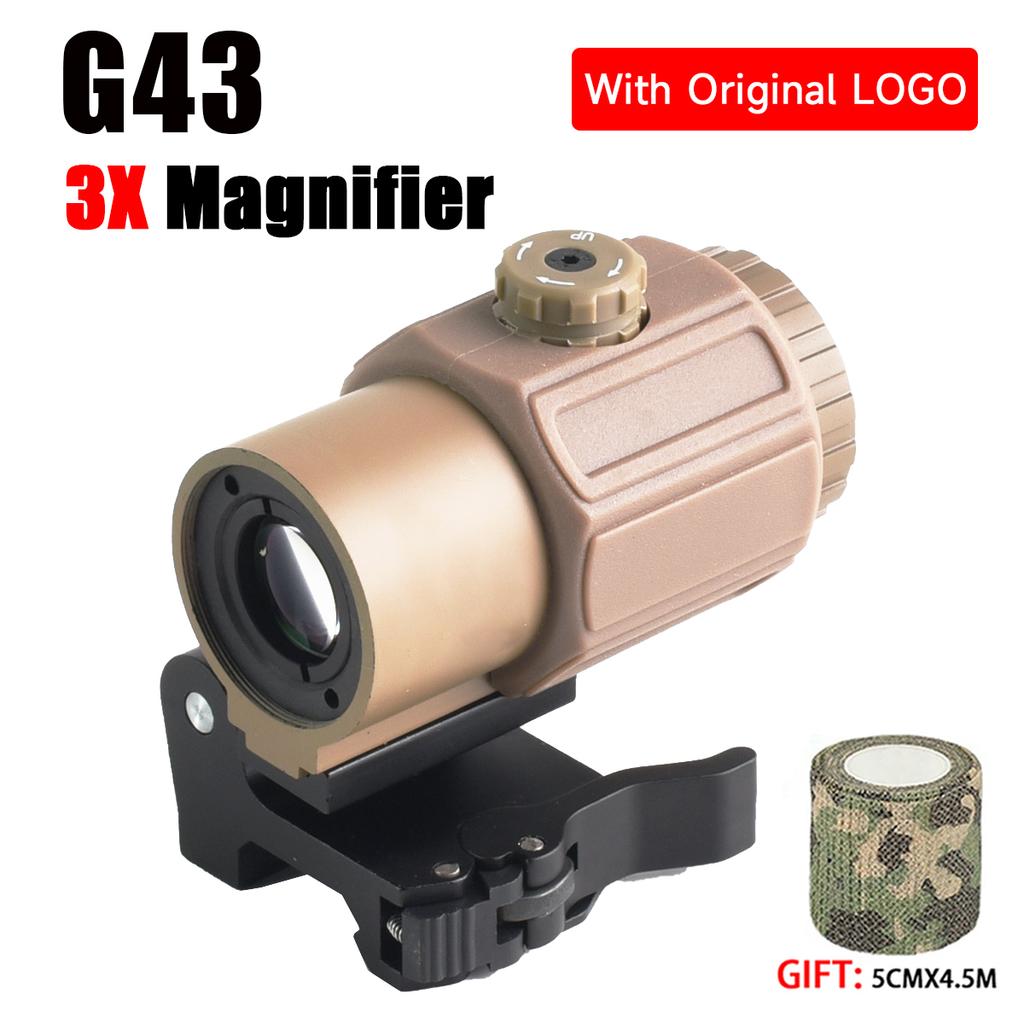 Eot**h G45 5X Magnifier Sight Scope G33 G43 3X Folding Side Flip Magnifiers Tactical Combo Hunting Amplify Adjustable Scopes