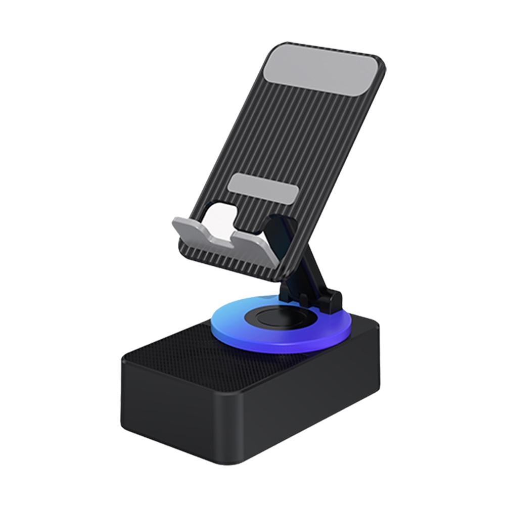 3 In 1 Cell Phone Stand 4 In 1 Mobile Phone Holder Degree Light Folding Speaker Power Night Rotation Colorful 360 Bank Dazz Z2x0