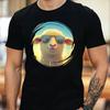 T-Shirt Herren Schaf mit Sonnenbrille Motiv Baumwolle Größe S bis 5XL