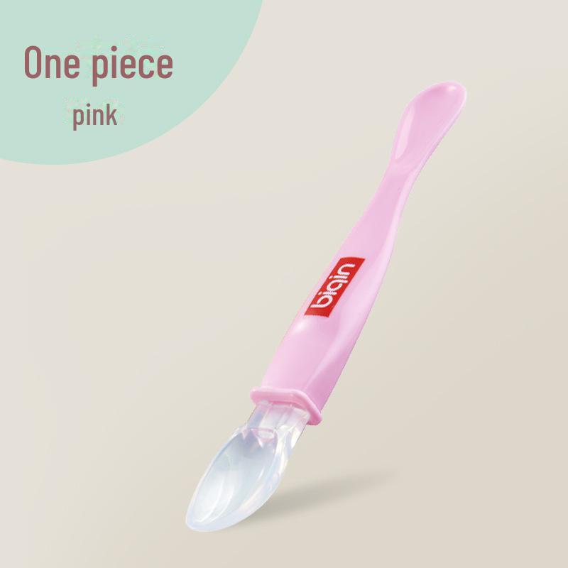 Biqin Silicone Baby Spoon - Soft, Double-Ended Training Spoon for Children