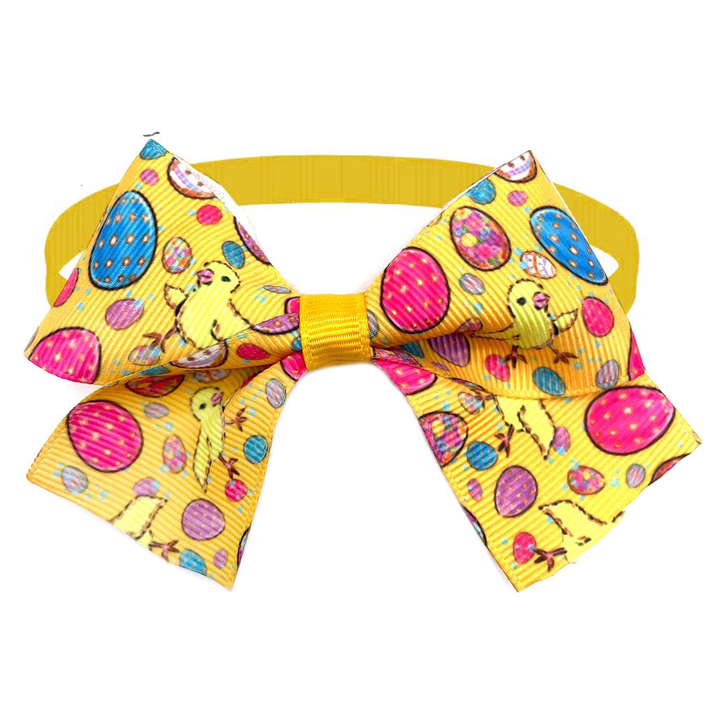 50/100pcs Easter Dog Bow Ties Rabbit Pattern Dog Grooming Pet Cat Dog Bowties Neckties Pet Supplies Pet Bowtie Supplies
