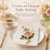 Vintage Rose Floral Paper Napkins 20Pcs 2-Ply Table Napkins for Party Wedding Tea Time Decor