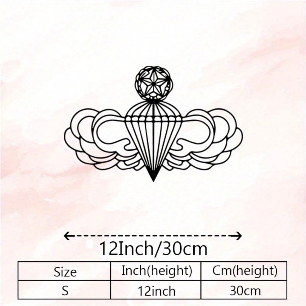 

Vintage Metal Paratrooper Wall Art Weather Resistant Outdoor Hanging Decor Gift for Veterans Aviation Enthusiasts Man Cave різнокольоровий