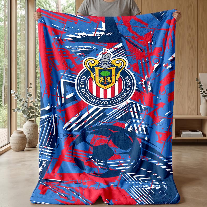 Fußballmannschaft Chile Thema Decke Weiche Flanelldecke Plüsch Überwurf Gemütliche Sofa Bett Decke für Heimdekoration